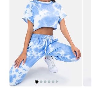 BLUE TYE DYE SWEATS